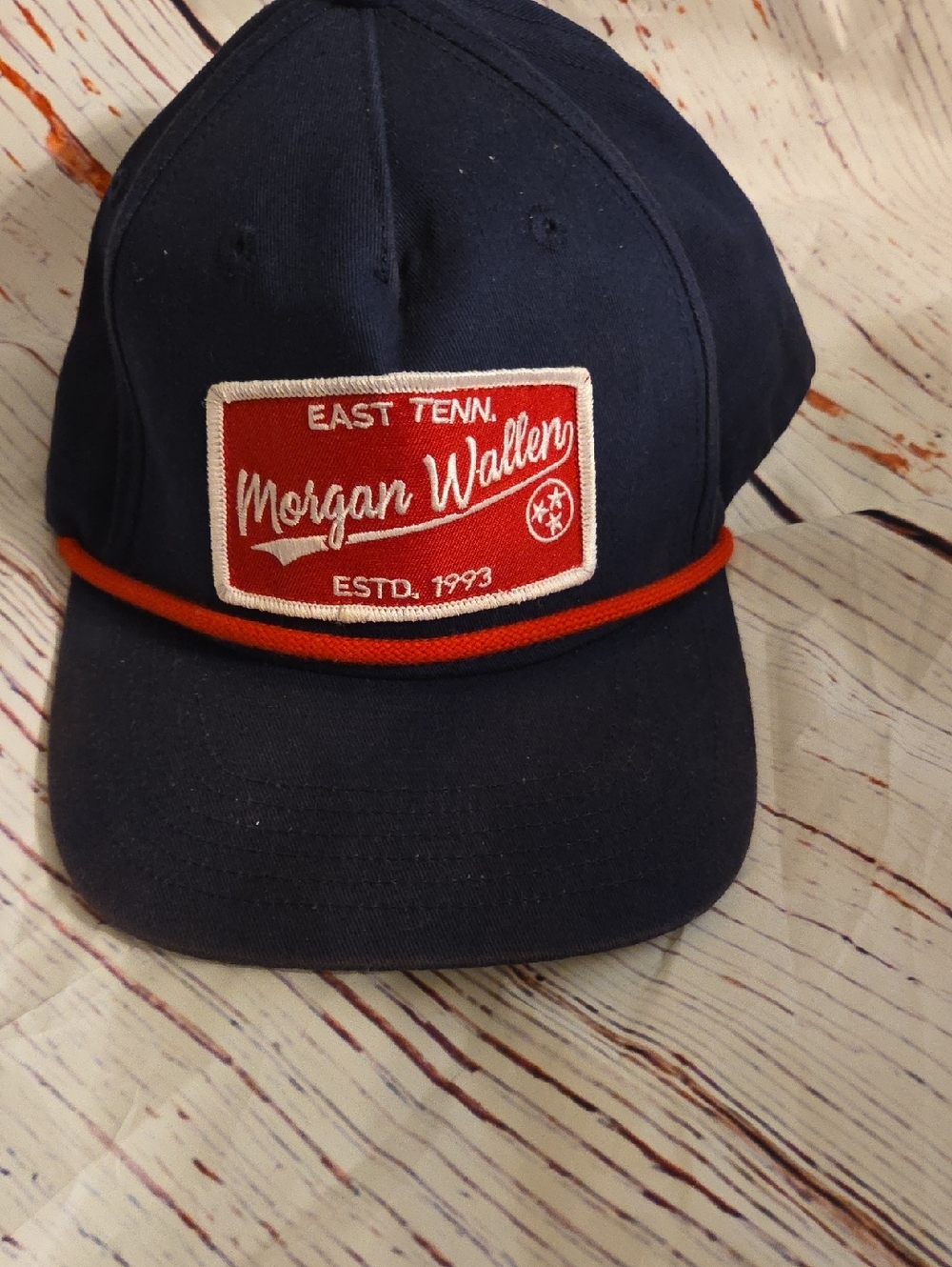 Morgan Wallen East Tenn Navy & Red Patch Hat